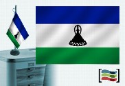 Bandera de Lesotho sobremesa bordada