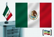 Bandera de Mexico sobremesa bordada