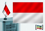 Bandera de Indonesia sobremesa bordada