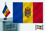 Bandera de Moldavia sobremesa bordada