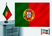 Bandera de Portugal sobremesa bordada