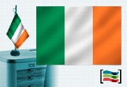 Bandera de Irlanda sobremesa bordada