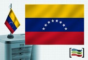 Bandera de Venezuela sobremesa bordada