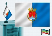 Bandera de Alicante sobremesa bordada