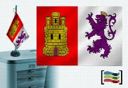 Bandera de Cáceres  sobremesa bordada