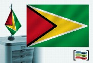 Bandera de Guyana sobremesa bordada