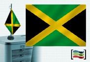 Bandera de Jamaica sobremesa bordada