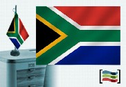 Bandera de Sudáfrica sobremesa bordada
