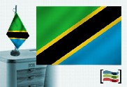 Bandera de Tanzania sobremesa bordada