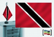 Bandera de Trinidad y Tobago sobremesa bordada