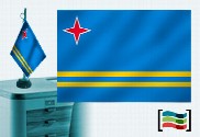 Bandera de Aruba sobremesa bordada