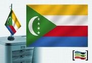 Bandera de Comoras sobremesa bordada