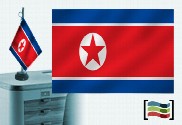 Bandera de Corea del Norte sobremesa bordada