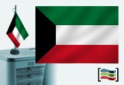 Bandera de Kuwait sobremesa bordada