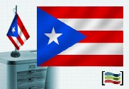 Bandera de Puerto Rico sobremesa bordada