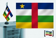 Bandera de República Centroafricana sobremesa bordada