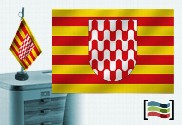 Bandera de Girona sobremesa bordada