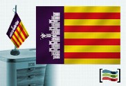 Bandera de Palma de Mallorca sobremesa bordada