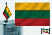Bandera de Lituania sobremesa bordada