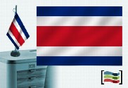 Bandera de Costa Rica sobremesa bordada