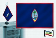 Bandera de Guam sobremesa bordada