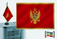 Bandera de Montenegro sobremesa bordada