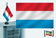 Bandera de Luxemburgo sobremesa bordada