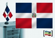 Bandera de República Dominicana sobremesa bordada