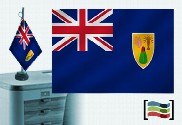 Bandera de Turks y Caicos sobremesa bordada