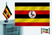 Bandera de Uganda sobremesa bordada