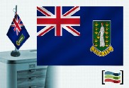 Bandera de Islas Vírgenes Británicas sobremesa bordada