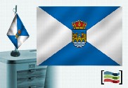 Bandera de Pontevedra sobremesa bordada