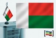 Bandera de Madagascar sobremesa bordada