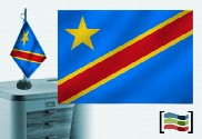 Bandera de República Democrática del Congo sobremesa bordada
