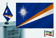 Bandera de Islas Marshall sobremesa bordada