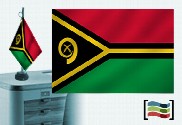 Bandera de Vanuatu sobremesa bordada