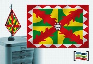 Bandera de Huesca sobremesa bordada