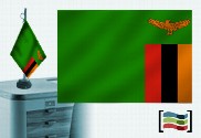 Bandera de Zambia sobremesa bordada