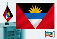 Bandera de Antigua y Barbuda sobremesa bordada