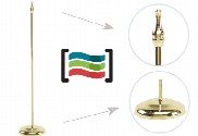Mástil de sobremesa metal dorado 