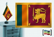 Bandera de Sri Lanka sobremesa bordada