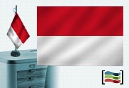 Bandera de Monaco sobremesa bordada