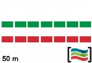 Banderines Italia 50m de plástico