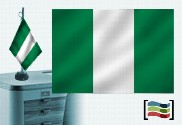 Bandera de Nigeria sobremesa bordada