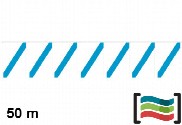 Banderines Galicia 50m