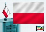 Bandera de Polonia s/e sobremesa bordada