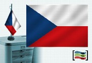 Bandera de República Checa sobremesa bordada