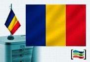 Bandera de Rumania sobremesa bordada