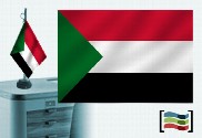 Bandera de Sudan sobremesa bordada