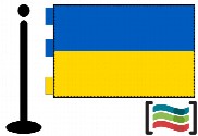 Bandera de Ucrania sobremesa bordada